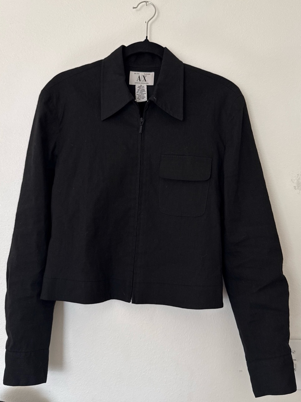 Black Cropped Boxy Jacket